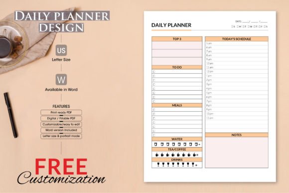 Download Printable Daily Planner in Editable Word - Printable Collection