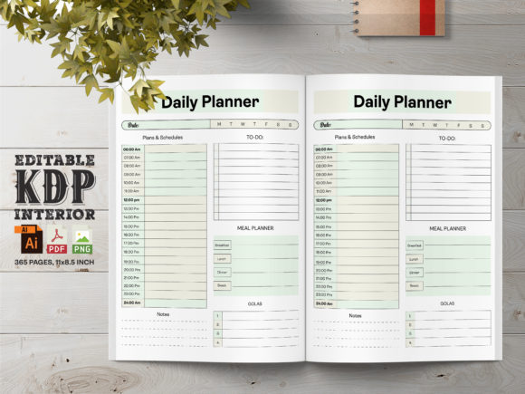 Download Daily Planner Printable Book &amp; KDP - Printable Collection
