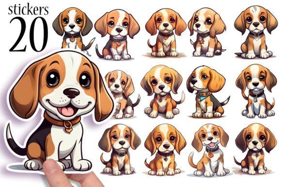 Download Beagle Printable Sticker Sheets PNG - Printable Collection
