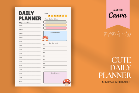 Download Cute Daily Planner Template – Printable - Printable Collection