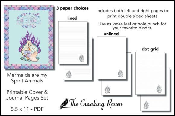 Download Mermaid Themed Printable Journal Pages - Printable Collection