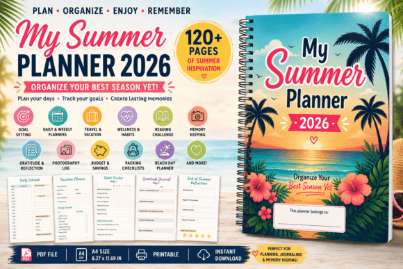 Download Summer Planner 2026 | 94-Page Printable - Printable Collection