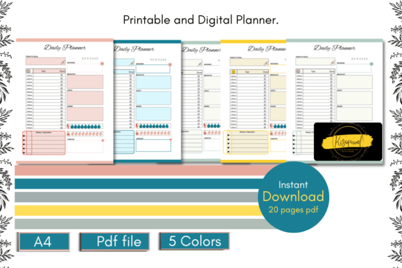 Download Printable and Digital Daily Planner - Printable Collection
