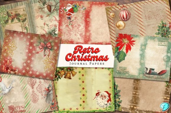 Download Retro Christmas Printable Journal Pages - Printable Collection