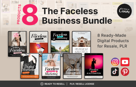 Download The Faceless Business Bundle, Canva - Business bundle Collection