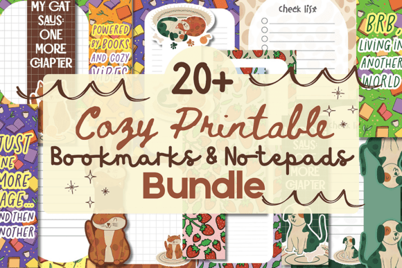 Download Cozy Printable Bookmarks &amp; Notepads - Printable Collection