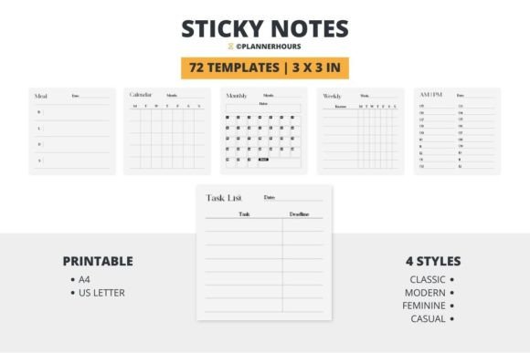 Download Printable Sticky Notes Bundle - Printable Collection