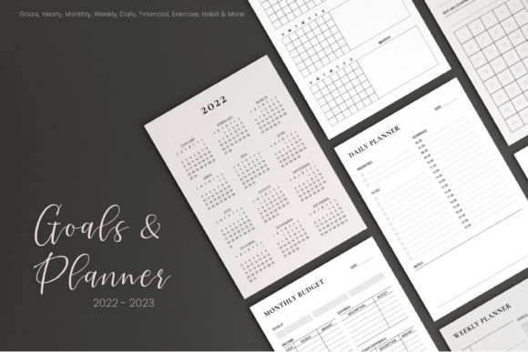 Download Goals &amp; Planner Kit Bundle Printable - Printable Collection