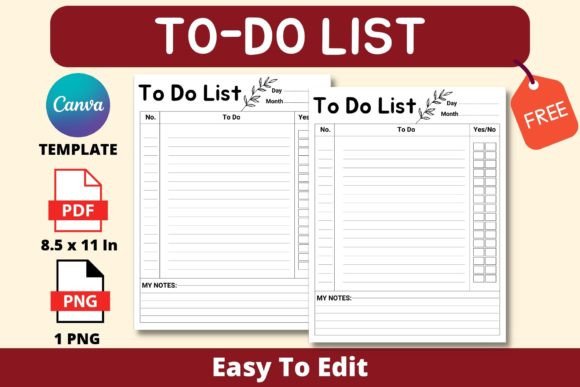 Download To-Do List Canva Template Printable - Printable Collection