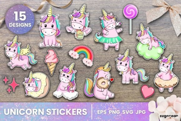 Download Kawaii Unicorn Printable Stickers Cricut - Printable Collection