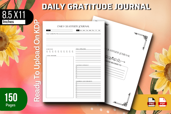 Download Daily Gratitude Journal Printable KDP - Printable Collection