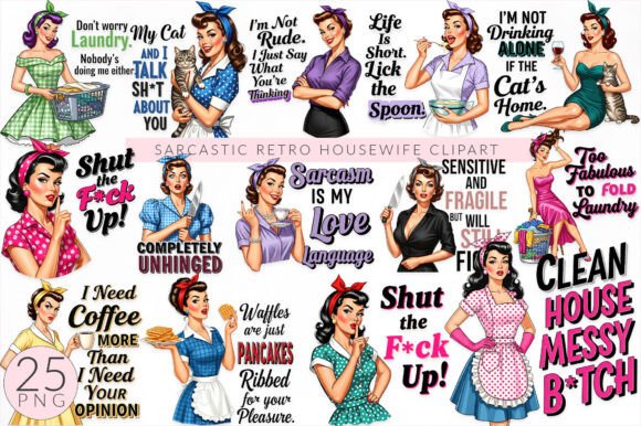 Download Sarcastic Retro Housewife Sublimation - Retro Collection