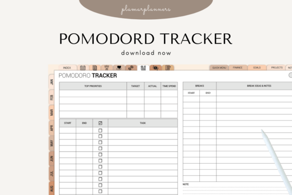 Download ⏱️ Pomodoro Tracker – Printable &amp; Digita - Printable Collection