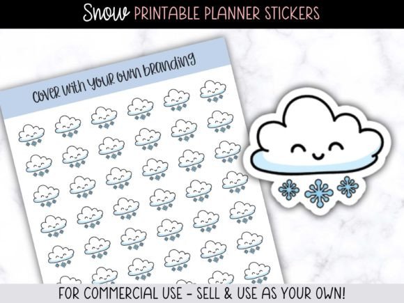 Download Snow Icon Printable Planner Stickers - Printable Collection