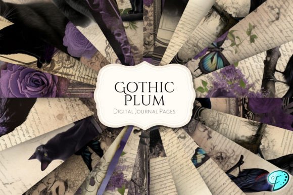 Download Gothic Plum Printable Journal Pages - Printable Collection