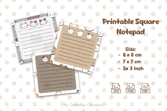 Download Kitten Notepad Printable - Printable Collection