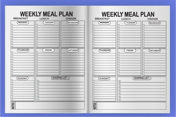 Download Weekly Menu Planner Kdp Printable Book - Printable Collection