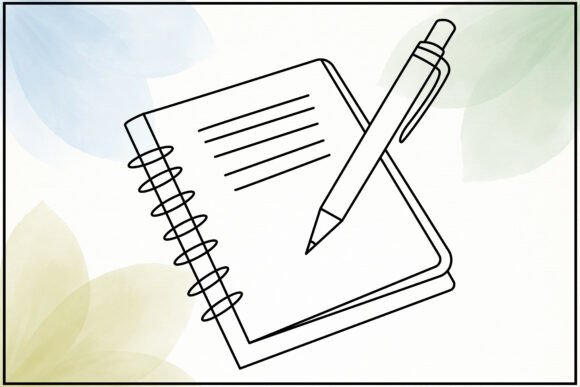 Download Minimal Journal Pen Line Art - Line art Collection