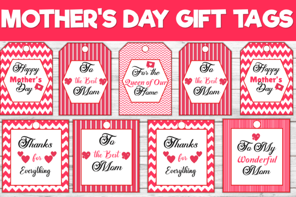 Download Printable Mother's Day Hearts Gift Tags - Printable Collection