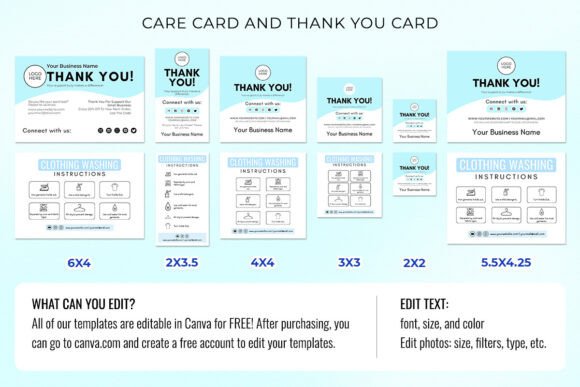 Download Editable Clothing Business Bundle - Business bundle Collection