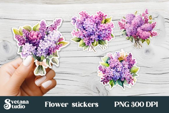 Download Lilac Flower Stickers Printable | Spring - Printable Collection
