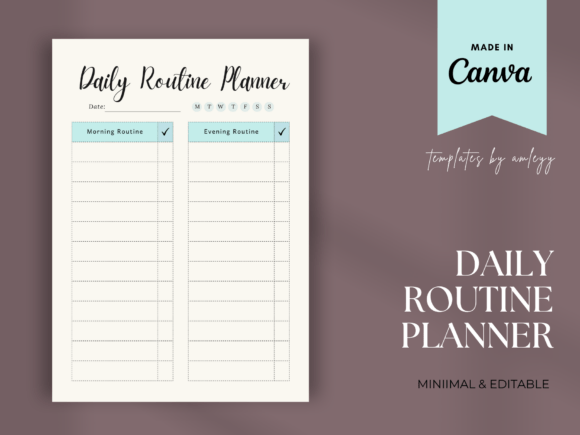Download Retro Minimalist Daily Routine Planner - Retro Collection