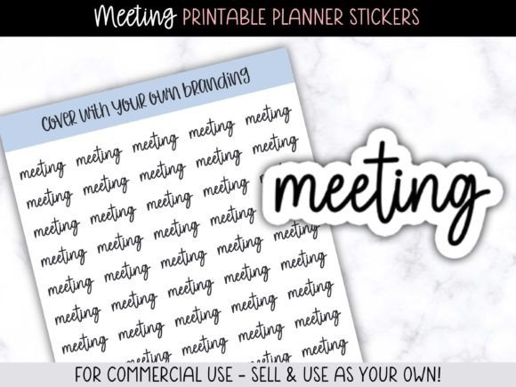 Download Meeting Printable Planner Stickers - Printable Collection