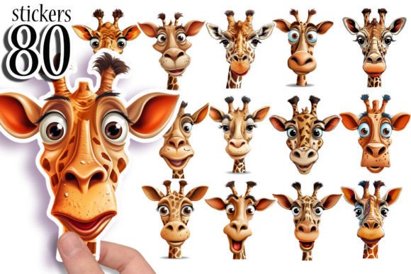 Download Funny Giraffe Face Printable Stickers - Printable Collection