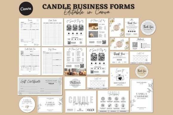Download Candle Business Bundle Canva Template - Business bundle Collection