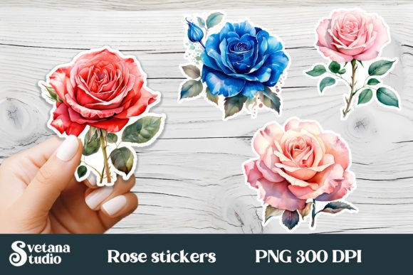 Download Rose Flower Stickers | Printable Flower - Printable Collection