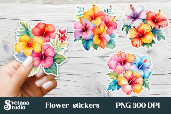 Download Tropical Flower Printable Stickers - Printable Collection