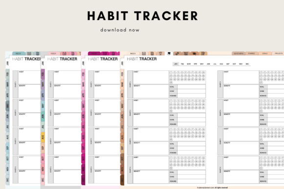 Download Habit Tracker – Printable &amp; Digital - Printable Collection