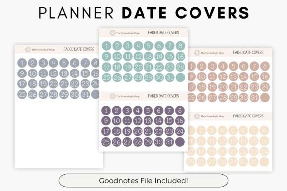 Download Faded Printable Planner Date Covers - Premium Resources