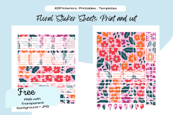 Download Printable Flower Planner Sticker Sheets - Printable Collection