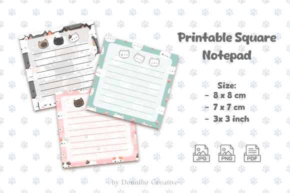 Download Cat Notepad Printable - Printable Collection