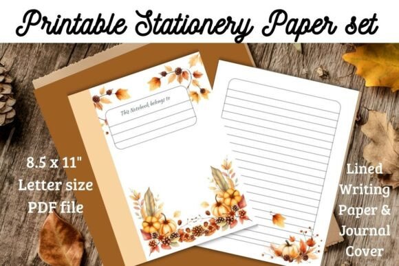 Download Printable Fall Stationery Cozy Leaves - Printable Collection