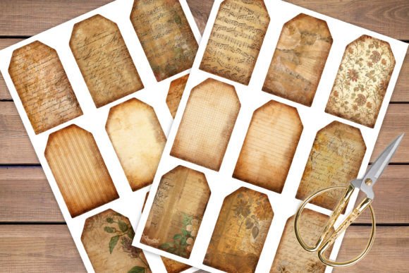 Download Printable Vintage Tags, Ephemera Pack - Printable Collection