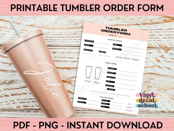 Download Printable Tumbler Order Form - Printable Collection