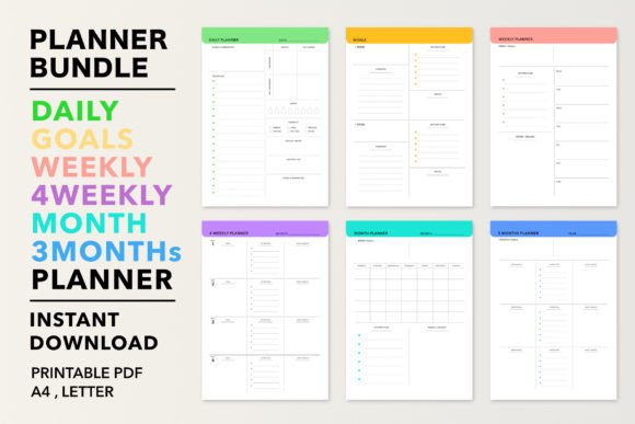 Download Minimal Planner Bundle Printable - Printable Collection