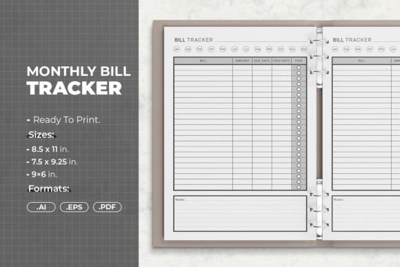 Download Monthly Bill Tracker Printable Template - Printable Collection