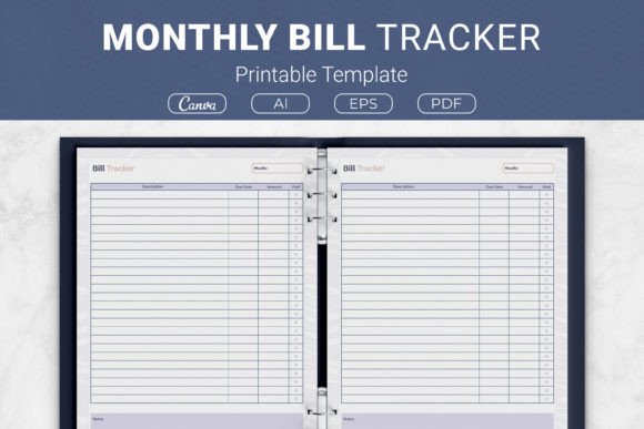 Download Monthly Bill Tracker Printable Template - Printable Collection