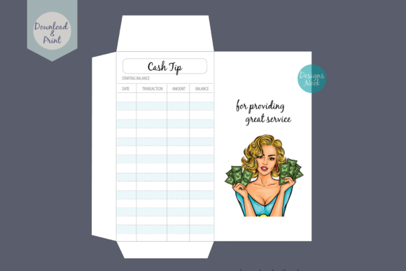 Download Cash Tip Envelope Printable&nbsp; - Printable Collection