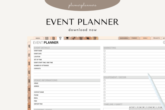 Download Event Planner – Printable &amp; Digital Plan - Printable Collection
