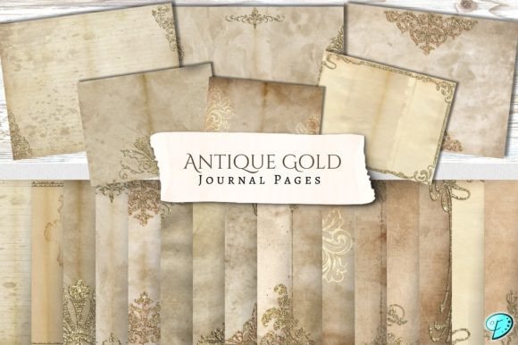 Download Antique Gold Printable Journal Pages - Printable Collection