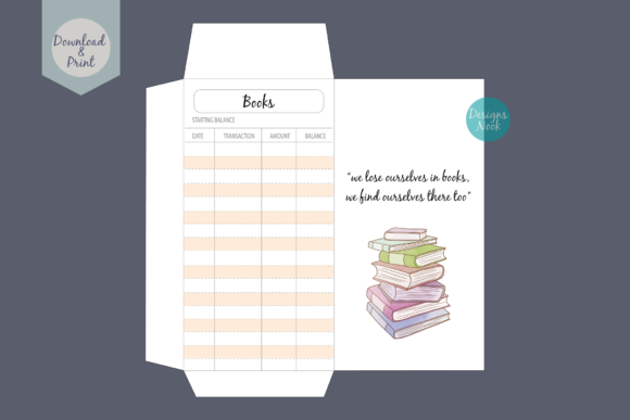 Download Books Fund Cash Envelope Printable&nbsp; - Printable Collection