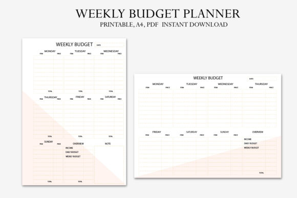 Download Weekly Budget Planner, Printable Planner - Printable Collection
