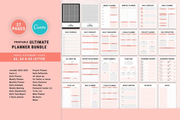 Download Printable Ultimate Planner Bundle Pack - Printable Collection
