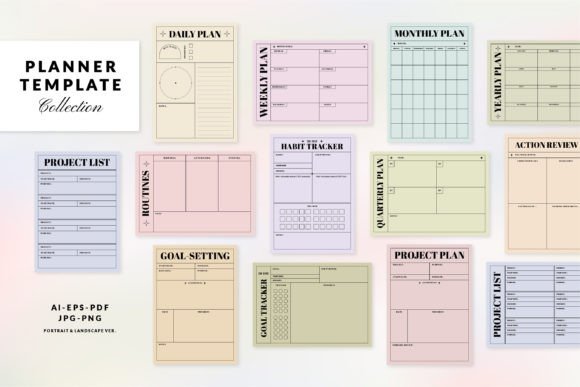 Download Printable Daily, Project, Goal Planners - Printable Collection