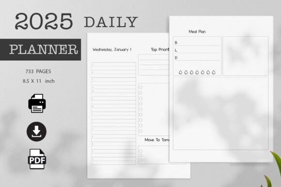 Download 2025 Daily Planner | Printable - Printable Collection