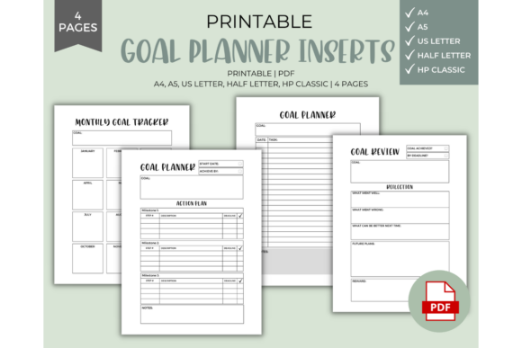 Download Goals Planner Inserts Printable - Printable Collection